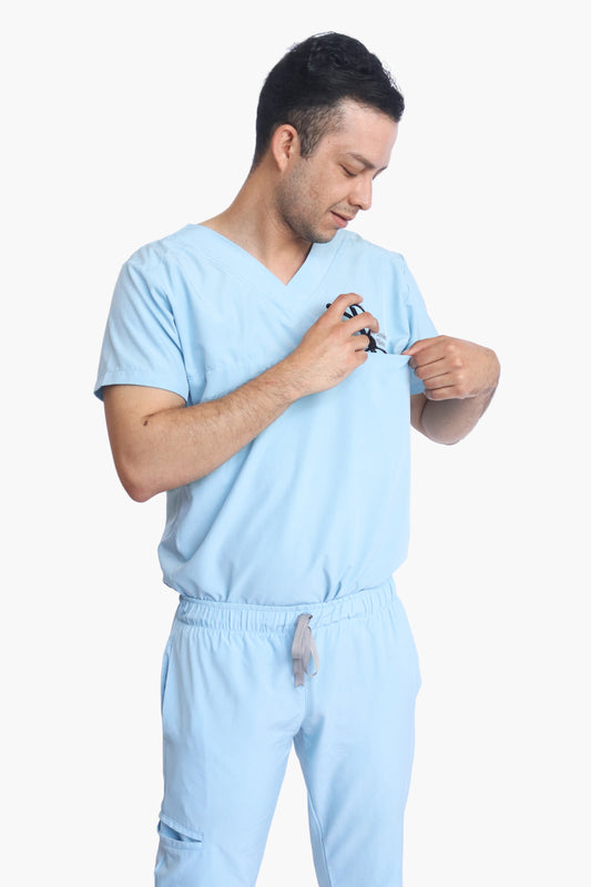 Freedom Azul Cielo Uniforme Quirúrgico - Scrub