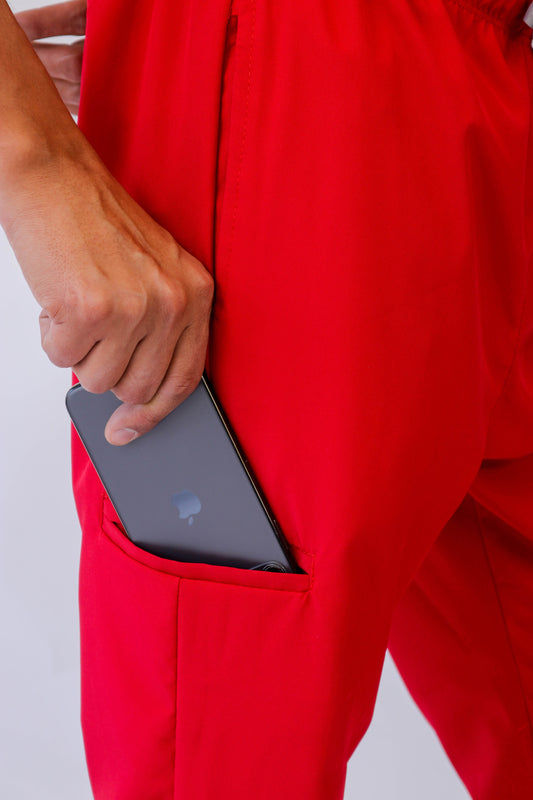 Freedom Rojo Uniforme Quirúrgico - Scrub