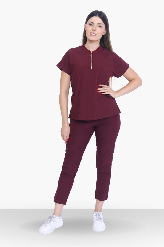 Casual Vino Uniforme Quirúrgico - Scrub